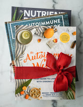 Load image into Gallery viewer, The Autoimmune Paleo Cookbook, The Nutrient-Dense Kitchen, and The Autoimmune Wellness Handbook 3-Book Bundle (Signed &amp; Personalized, Free Shipping)